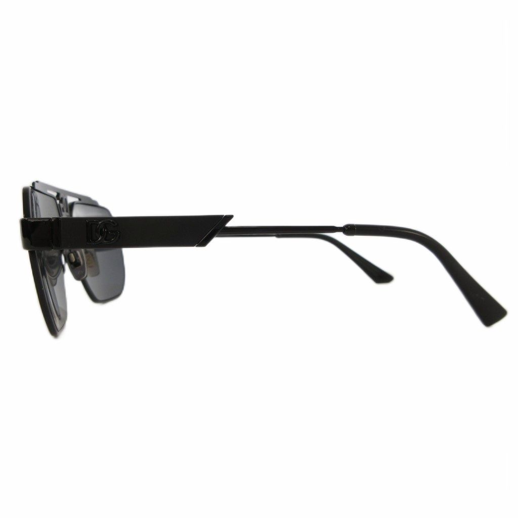 Dolce & Gabbana Sunglasses Square Logo Black Eyewear — view 2