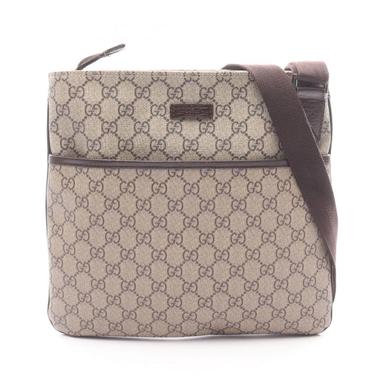 Gucci Shoulder Bag GG Supreme Beige Canvas Leather