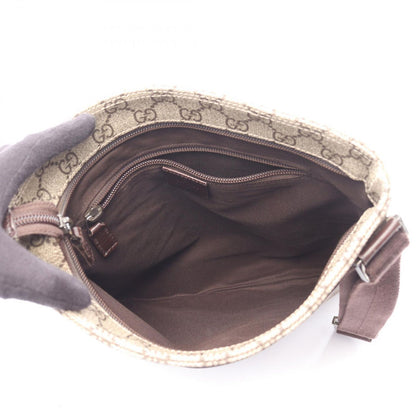 Gucci Shoulder Bag GG Supreme Beige Canvas Leather — view 3
