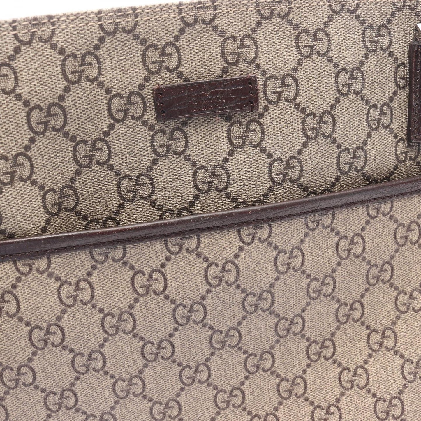 Gucci Shoulder Bag GG Supreme Beige Canvas Leather — view 7