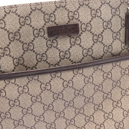 Gucci Shoulder Bag GG Supreme Beige Canvas Leather — view 7