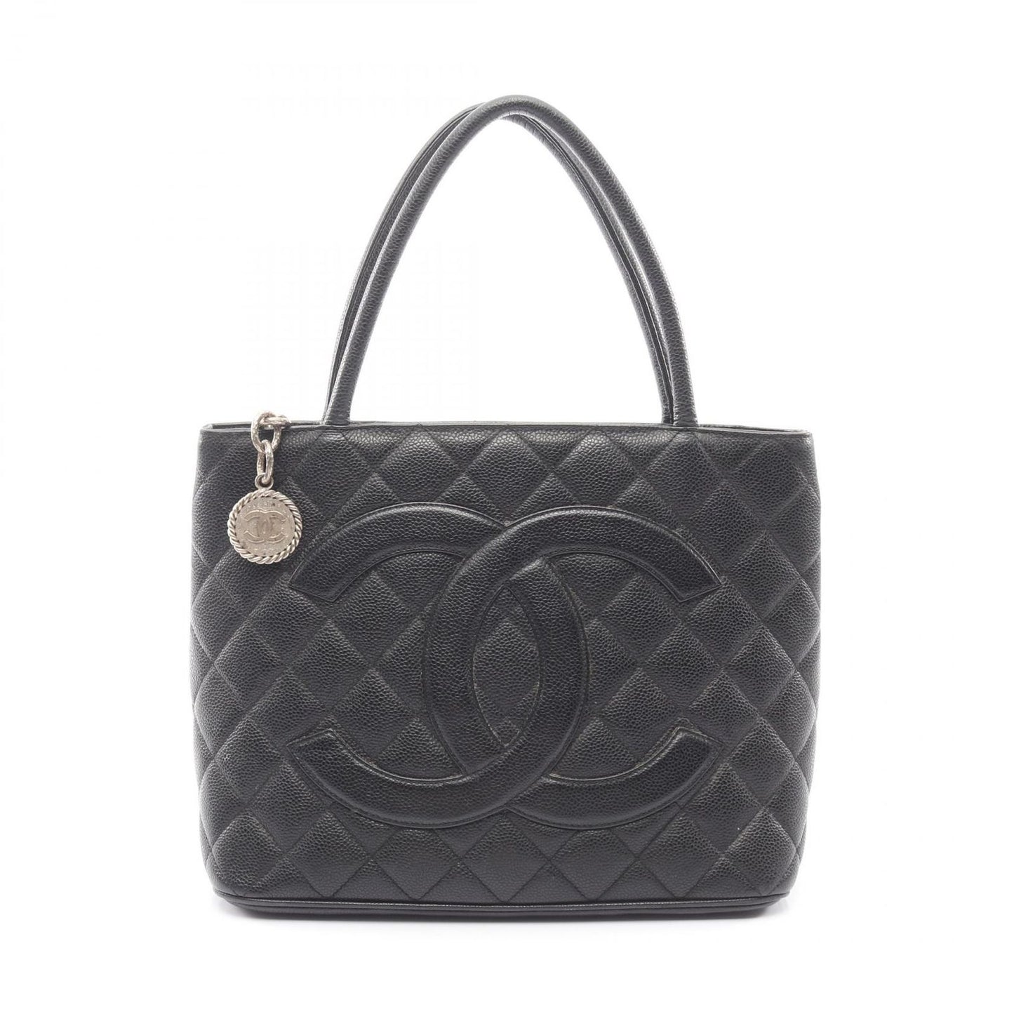 Chanel Tote Medallion Black Caviar Leather