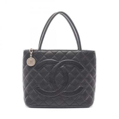 Chanel Tote Medallion Black Caviar Leather