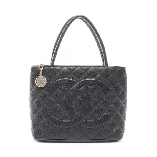 Chanel Tote Medallion Black Caviar Leather
