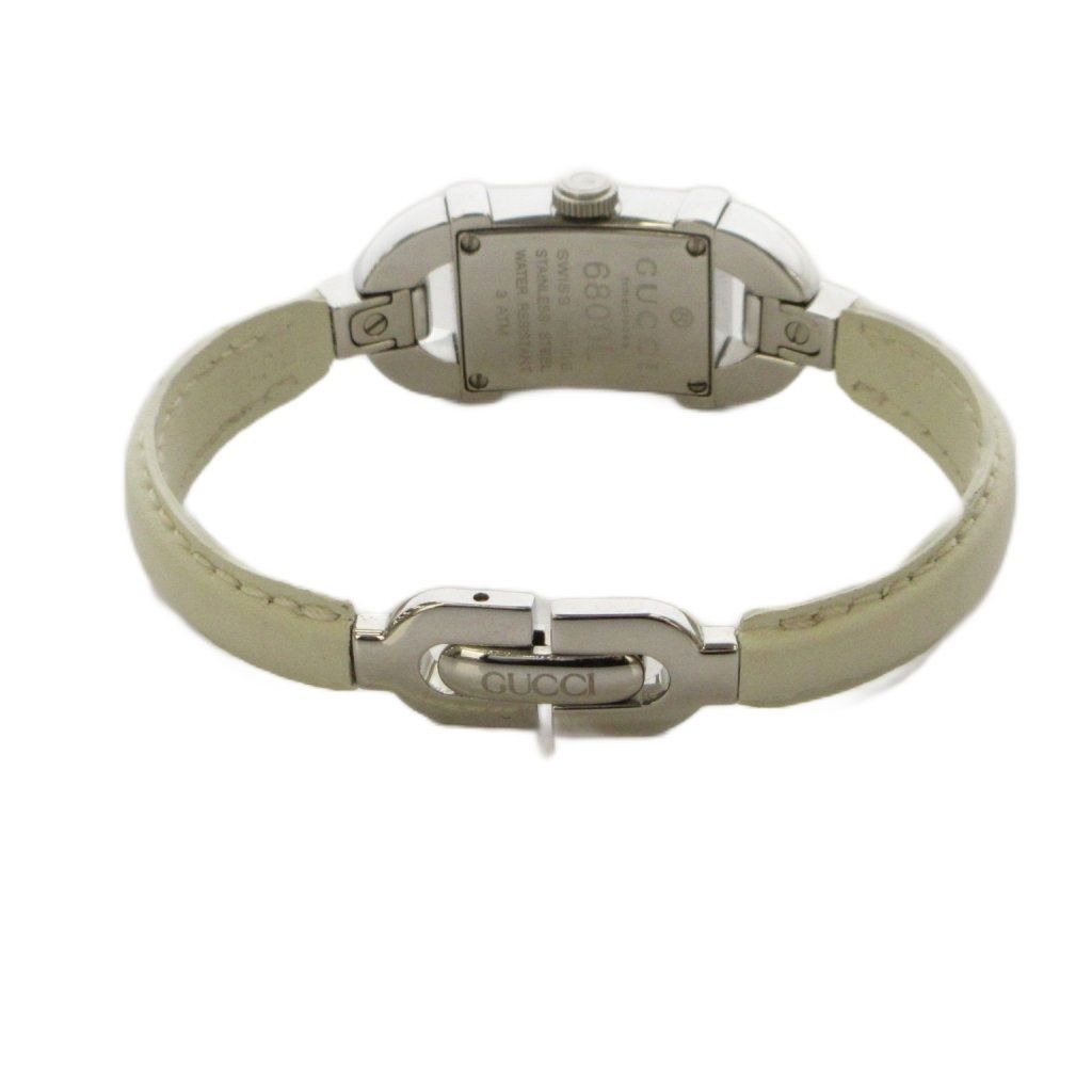 Gucci Watch Analog 2 Hand Quartz Beige Silver — view 6