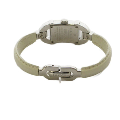 Gucci Watch Analog 2 Hand Quartz Beige Silver — view 6