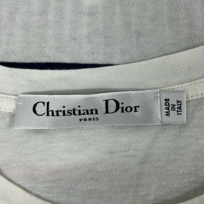 Dior Short Sleeve T-Shirt S White Dark Navy Red — view 3
