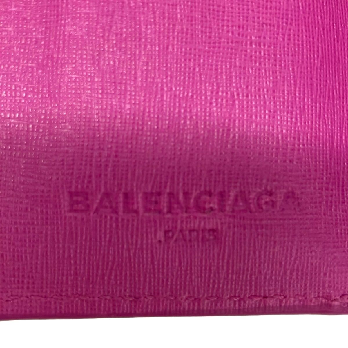 Balenciaga Trifold Wallet Essential Mini Pink Purple White Plaid Leather — view 5