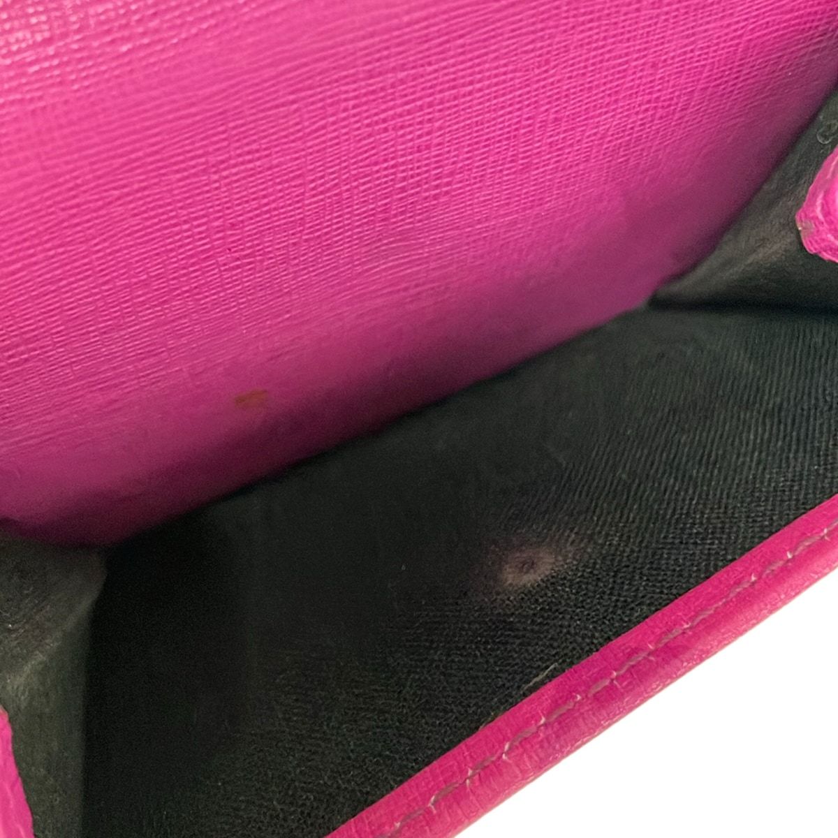 Balenciaga Trifold Wallet Essential Mini Pink Purple White Plaid Leather — view 4