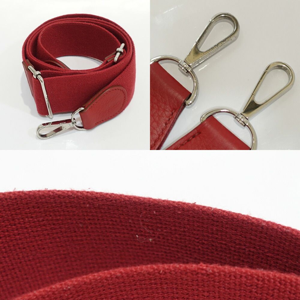 Hermes Evelyne 3 Trois PM Made Togo Red Silver Shoulder Bag — view 7