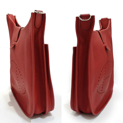 Hermes Evelyne 3 Trois PM Made Togo Red Silver Shoulder Bag — view 3