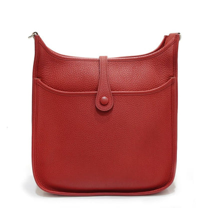 Hermes Evelyne 3 Trois PM Made Togo Red Silver Shoulder Bag — view 2