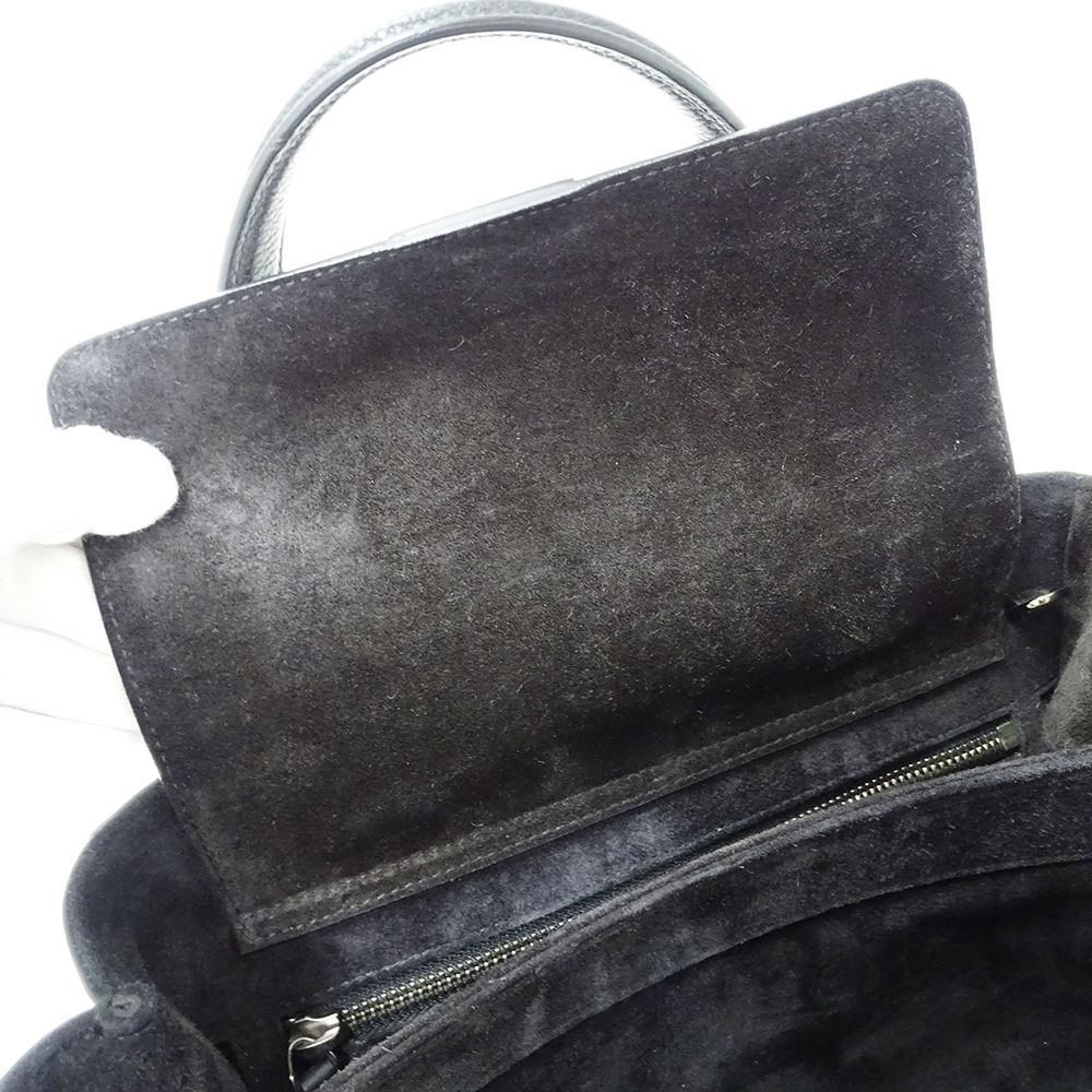 Bvlgari 2-Way Shoulder Bag Leather Black — view 9