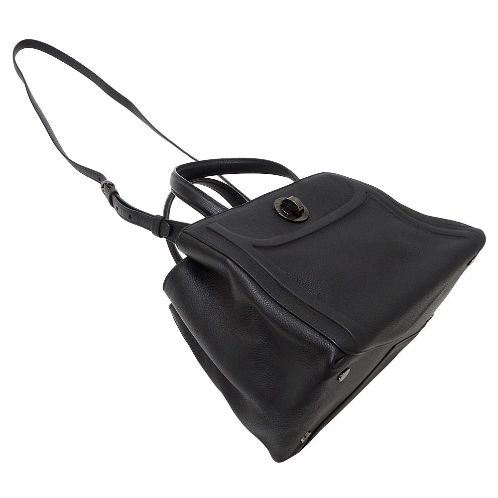 Bvlgari 2-Way Shoulder Bag Leather Black — view 4