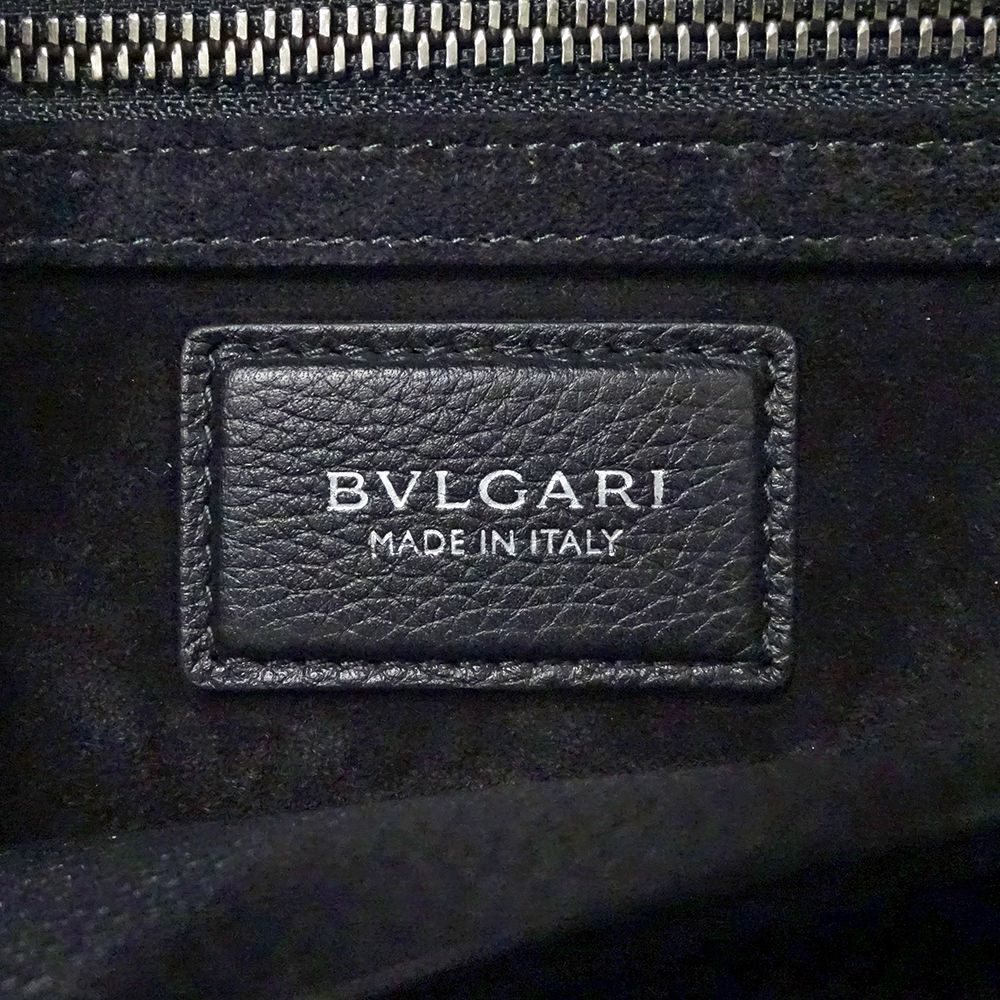 Bvlgari 2-Way Shoulder Bag Leather Black — view 6