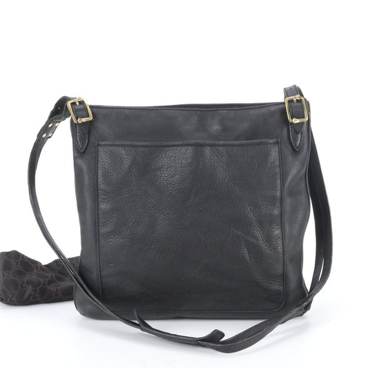 Gucci Leather Shoulder Bag Crossbody Messenger Black Enm