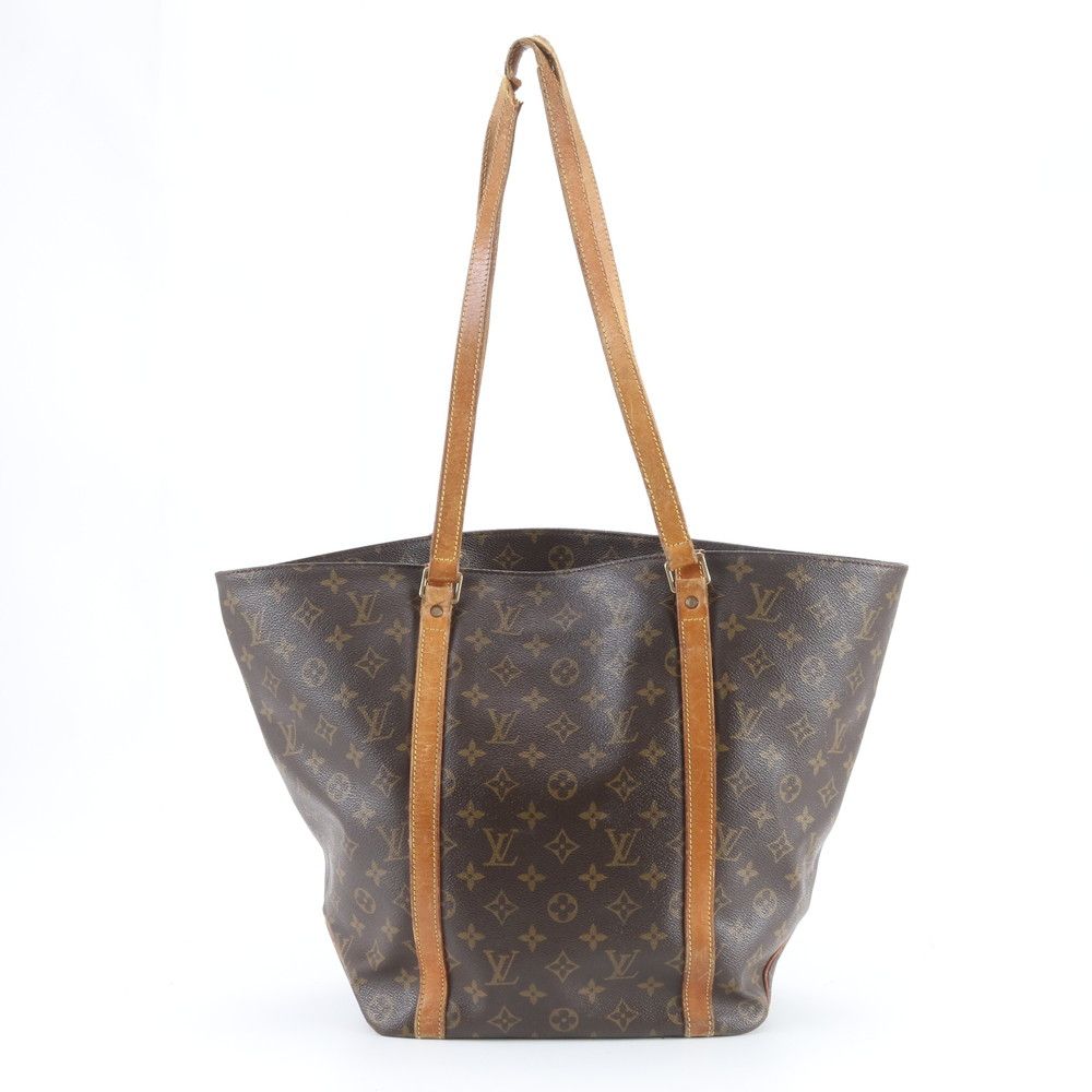 Louis Vuitton Monogram Sac Shopping Leather Tote Shoulder Enm