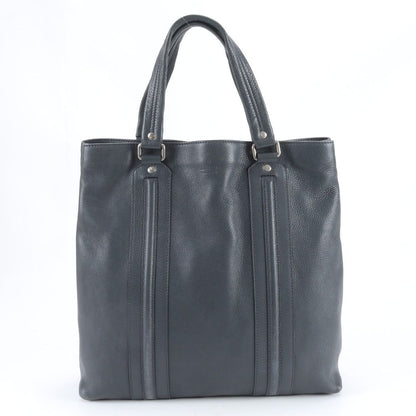 Gucci Leather Tote Shoulder Business Document Black Enm