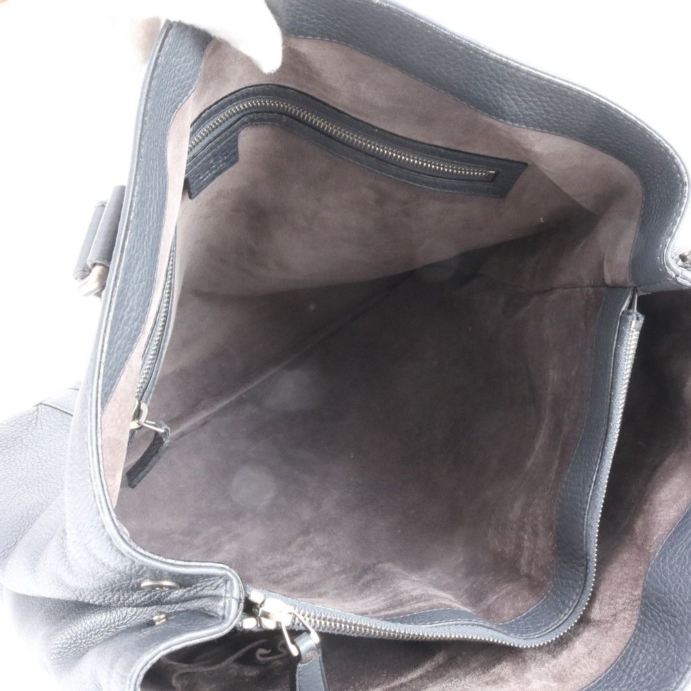 Gucci Leather Tote Shoulder Business Document Black Enm — view 8