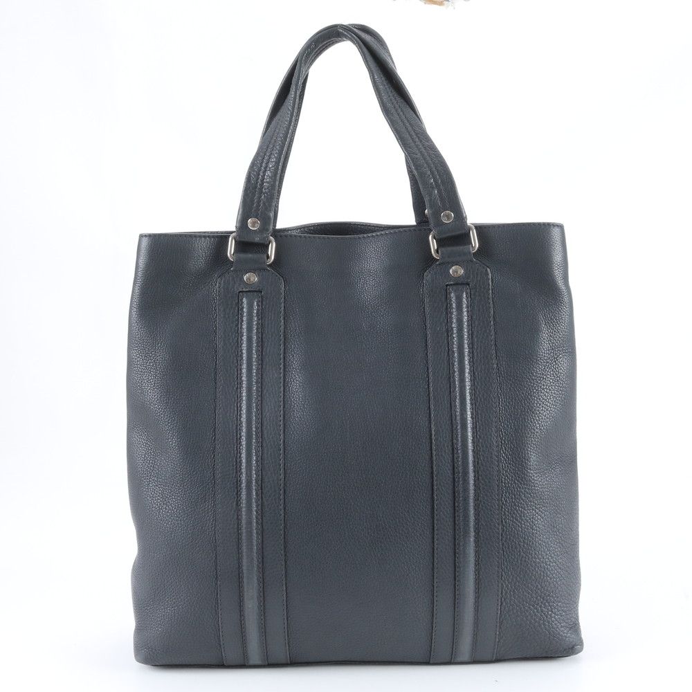 Gucci Leather Tote Shoulder Business Document Black Enm — view 3