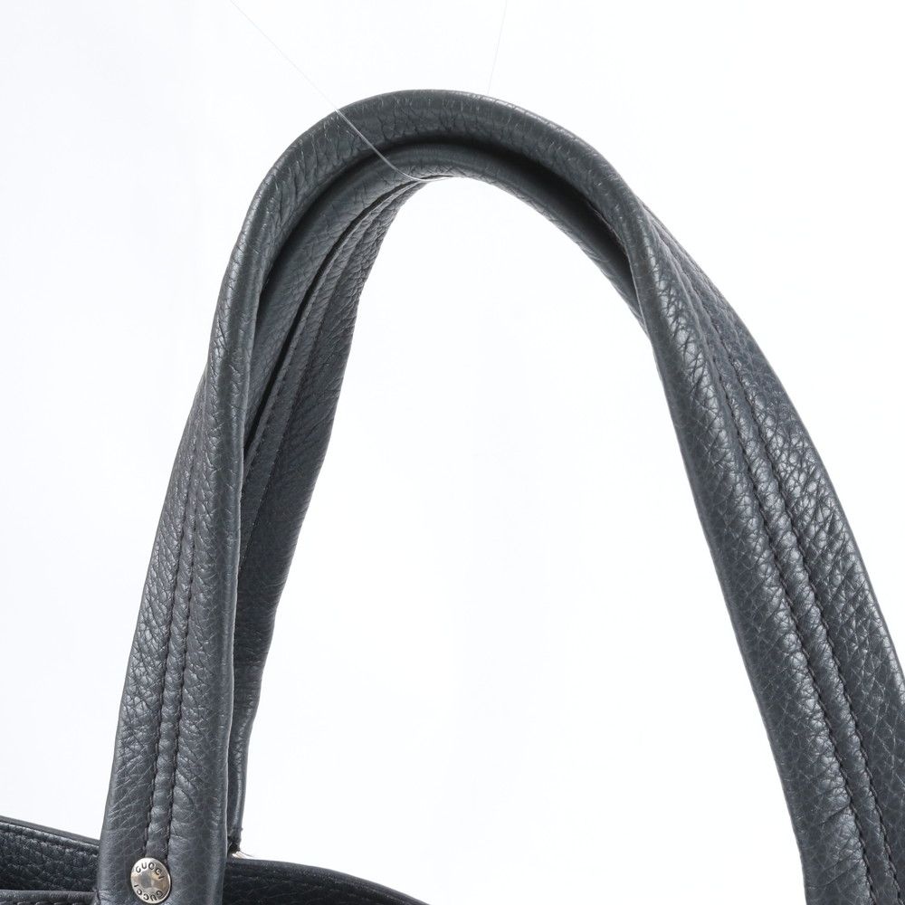 Gucci Leather Tote Shoulder Business Document Black Enm — view 2