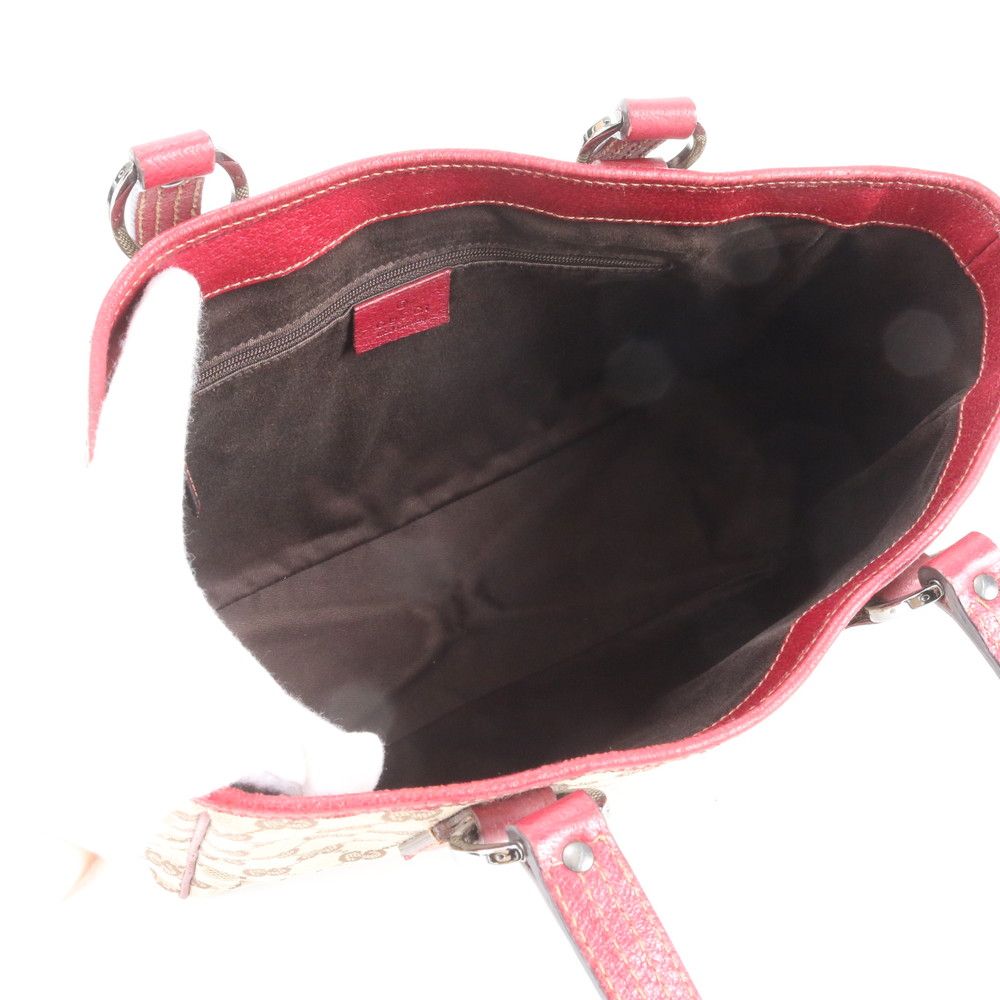Gucci GG Canvas Leather Tote Shoulder Hand Enm — view 7