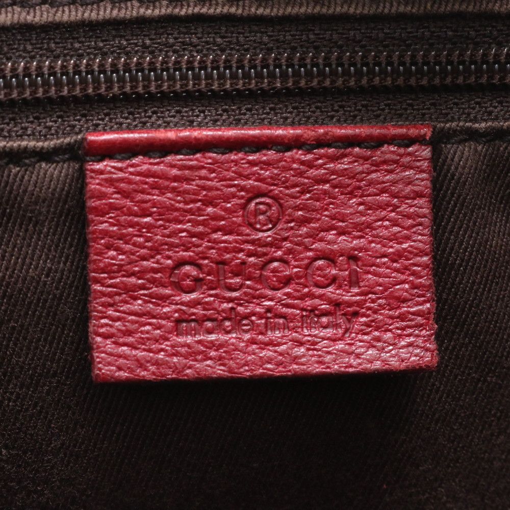 Gucci GG Canvas Leather Tote Shoulder Hand Enm — view 8