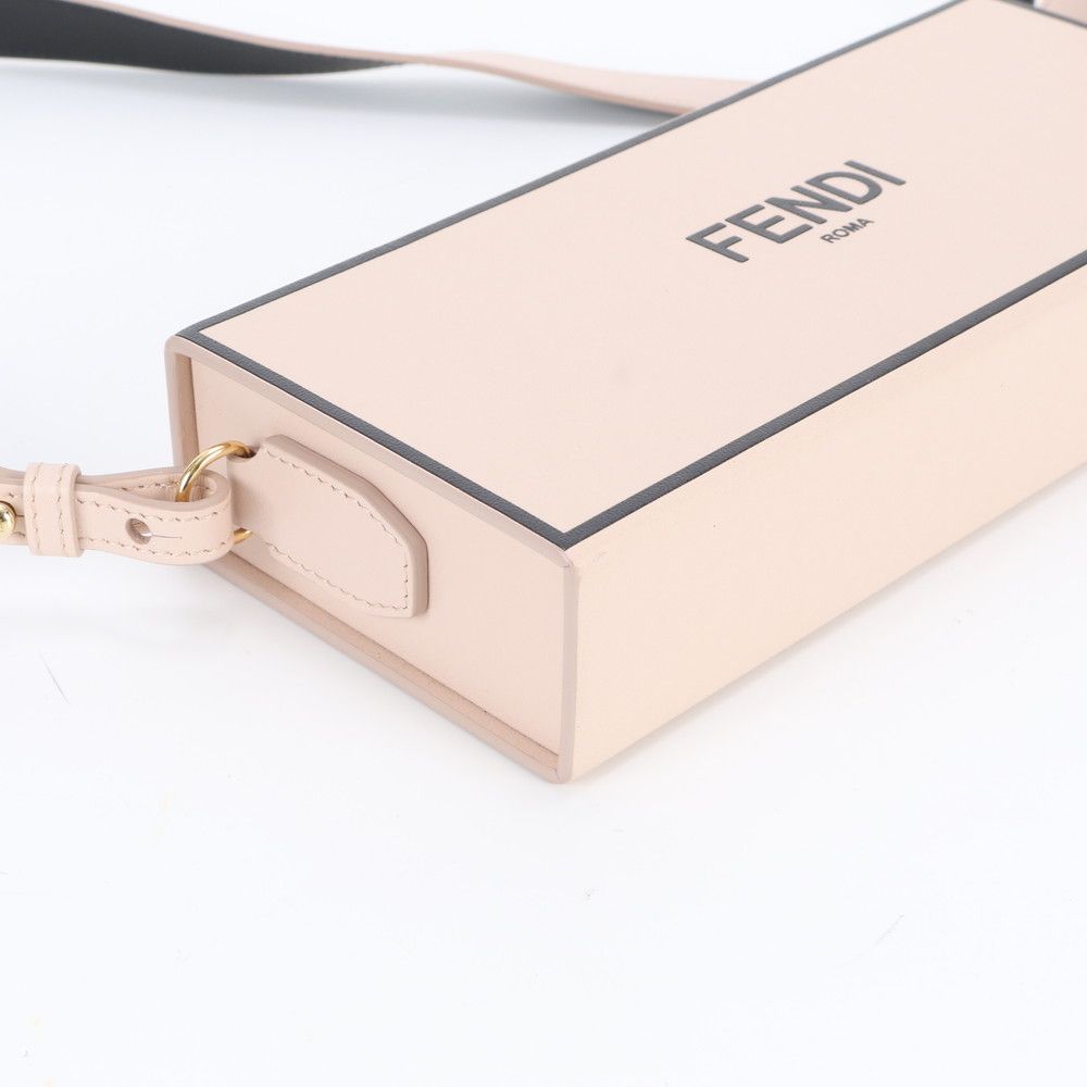 Fendi Box Oriental Leather Shoulder Bag Crossbody Pink Enm — view 4