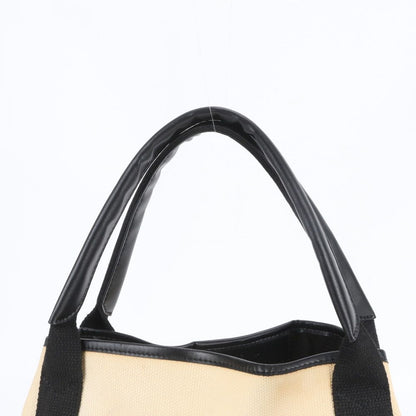Balenciaga Navy Cabas Leather Canvas Tote Shoulder Hand Enm — view 2