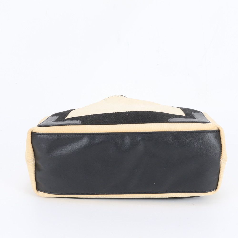 Balenciaga Navy Cabas Leather Canvas Tote Shoulder Hand Enm — view 5