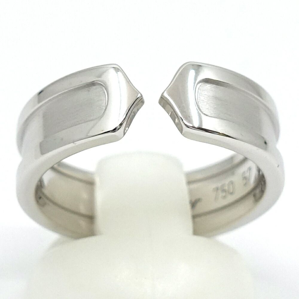 Cartier 18k White Gold C2 Ring 2C Bullion — view 2