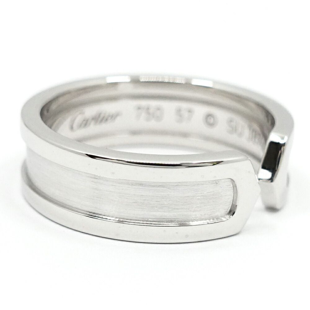 Cartier 18k White Gold C2 Ring 2C Bullion — view 4