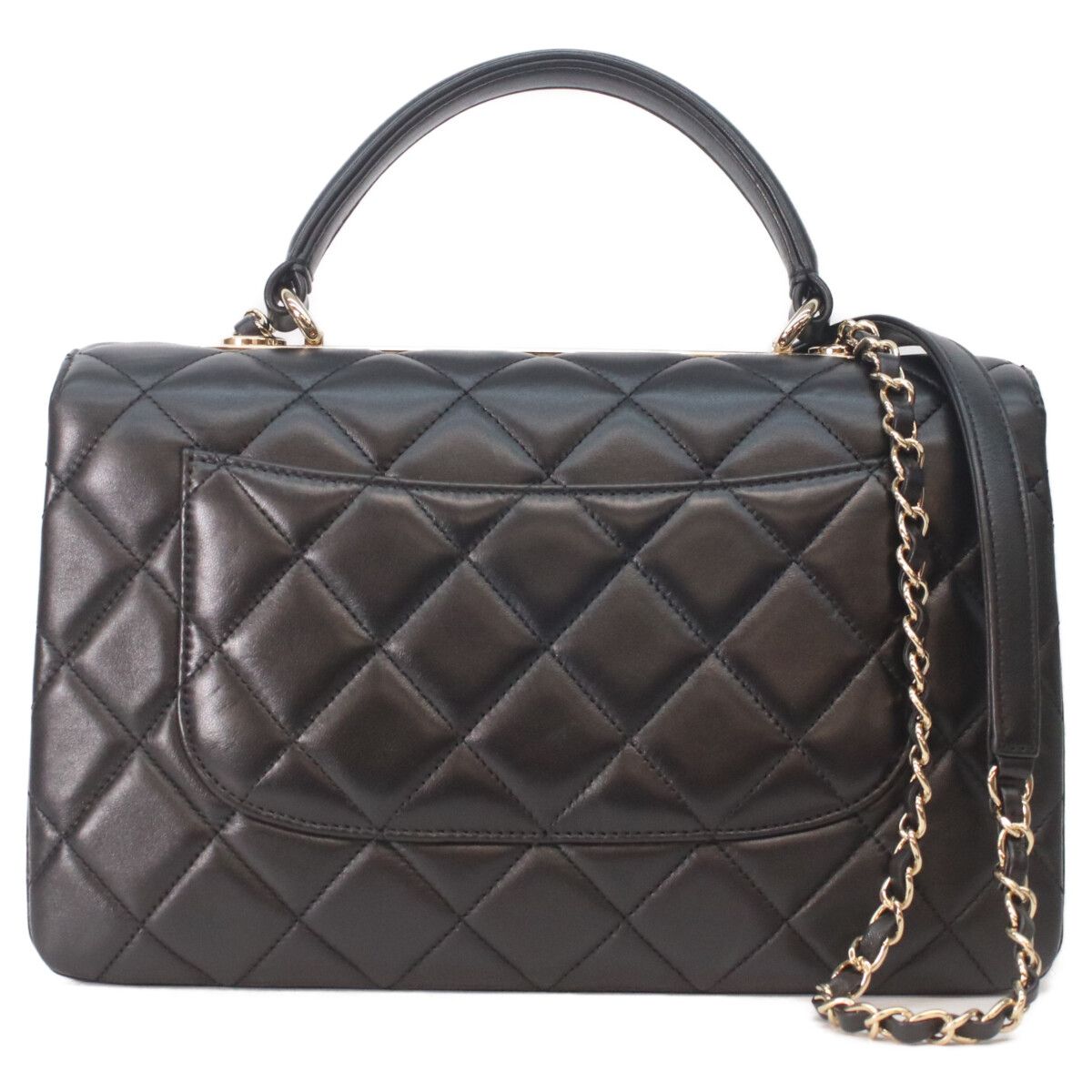 Chanel Black Lamb Gold Trendy CC 2-Way Handbag — view 3