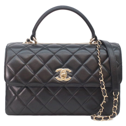 Chanel Black Lamb Gold Trendy CC 2-Way Handbag