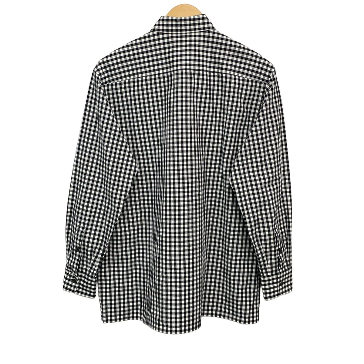 Prada Long Sleeve Shirt Blouse 36 S Black White Yellow Plaid Pattern — view 2