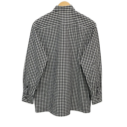 Prada Long Sleeve Shirt Blouse 36 S Black White Yellow Plaid Pattern — view 2