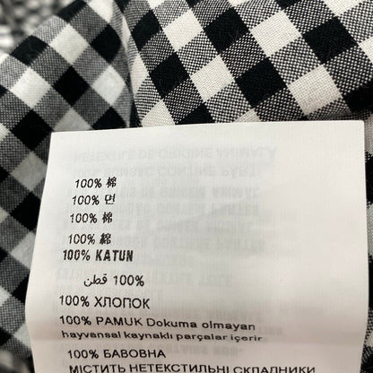 Prada Long Sleeve Shirt Blouse 36 S Black White Yellow Plaid Pattern — view 4