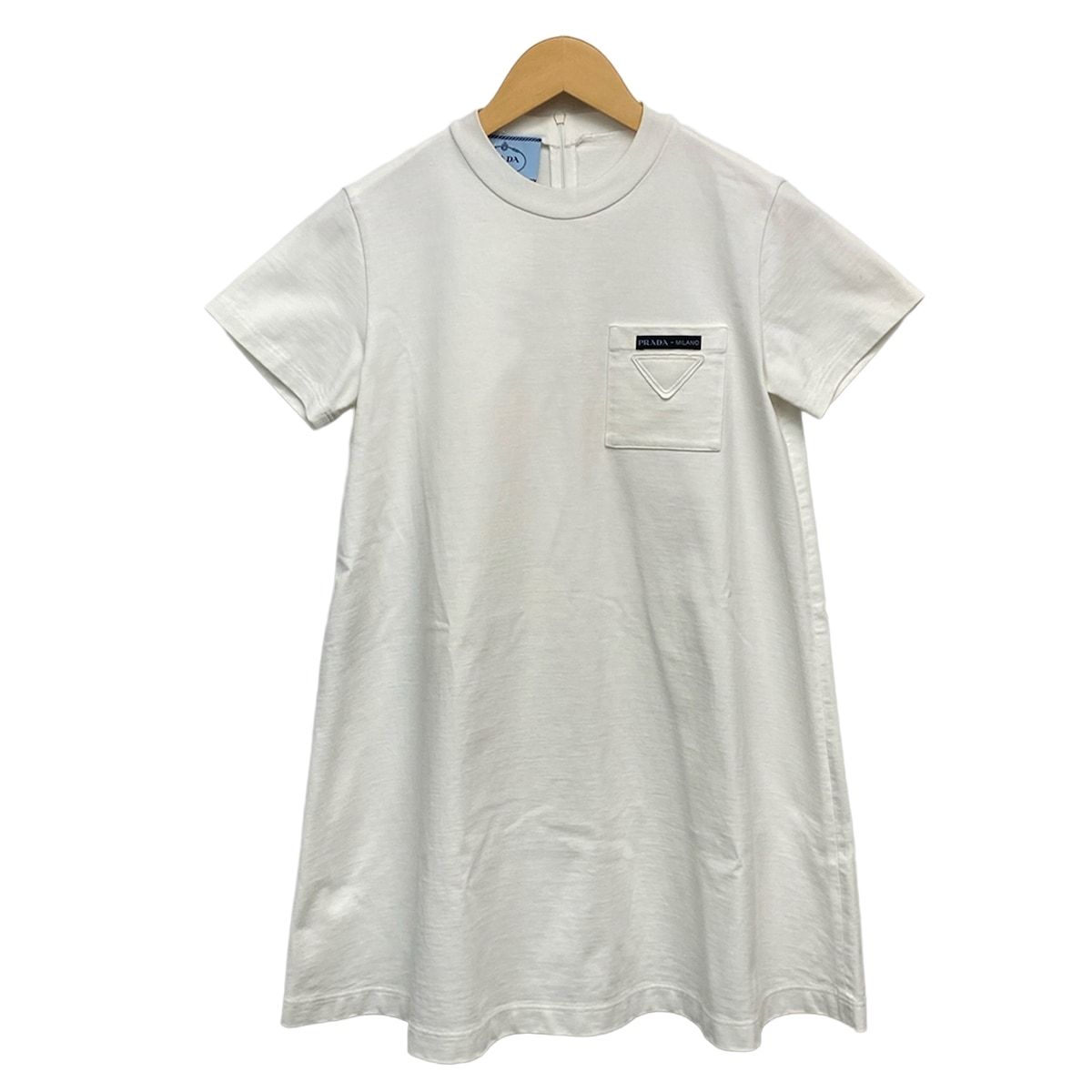 Prada Dress 40 M White Short Sleeve Mini