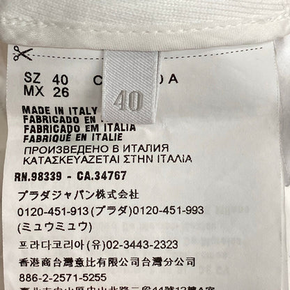 Prada Dress 40 M White Short Sleeve Mini — view 5