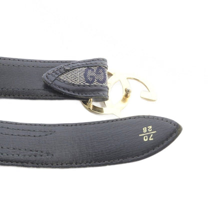 Gucci Belt Signature Logo Leather 70 28 Navy Gold — view 8