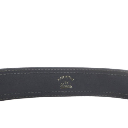 Gucci Belt Signature Logo Leather 70 28 Navy Gold — view 5