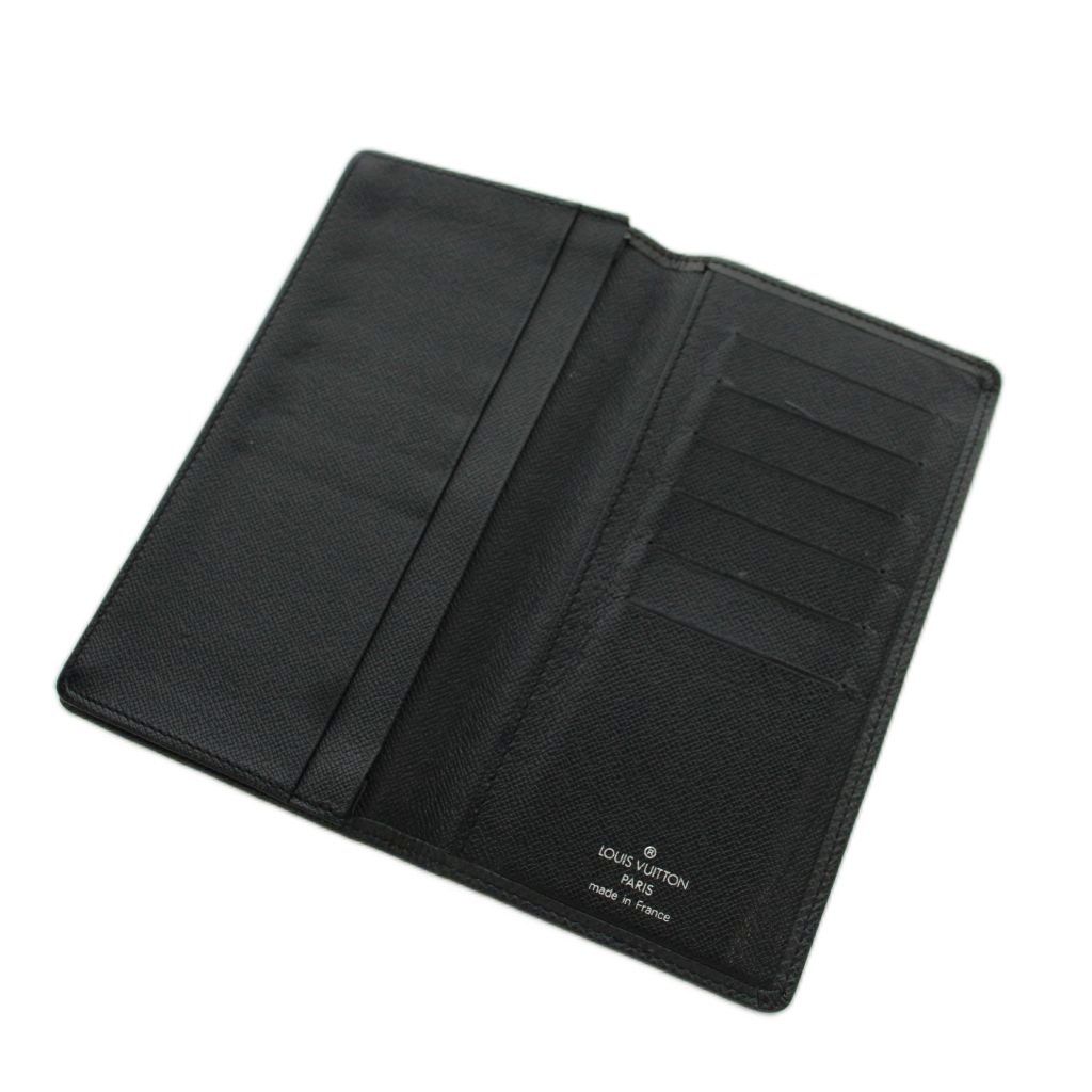 Louis Vuitton Taiga Porte Valle Carte Cles Billfold Wallet Bifold Leather Black — view 6