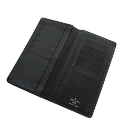Louis Vuitton Taiga Porte Valle Carte Cles Billfold Wallet Bifold Leather Black — view 6