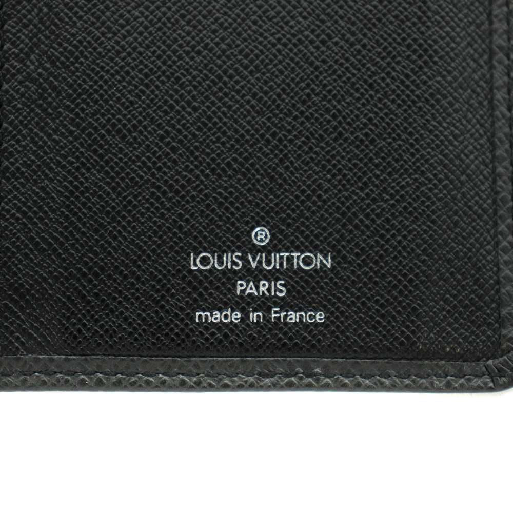 Louis Vuitton Taiga Porte Valle Carte Cles Billfold Wallet Bifold Leather Black — view 3