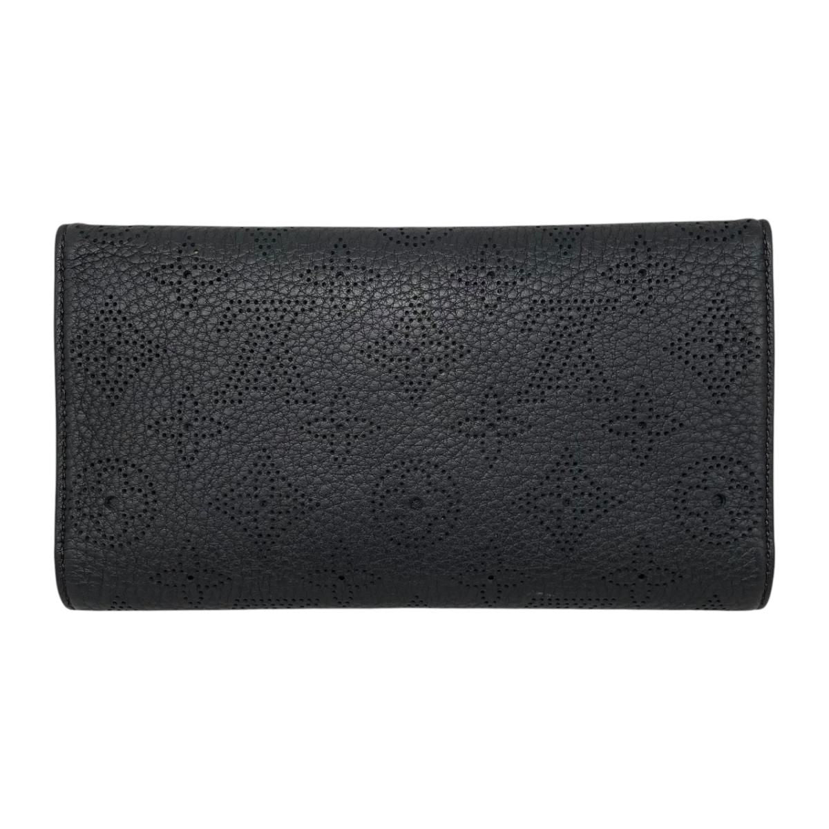 Louis Vuitton Trifold Wallet Portefeuille Amelia Monogram Mahina Noir Black — view 2
