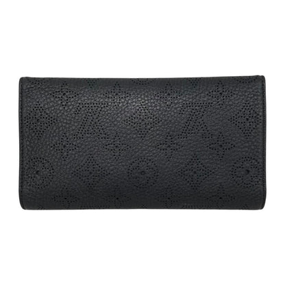 Louis Vuitton Trifold Wallet Portefeuille Amelia Monogram Mahina Noir Black — view 2
