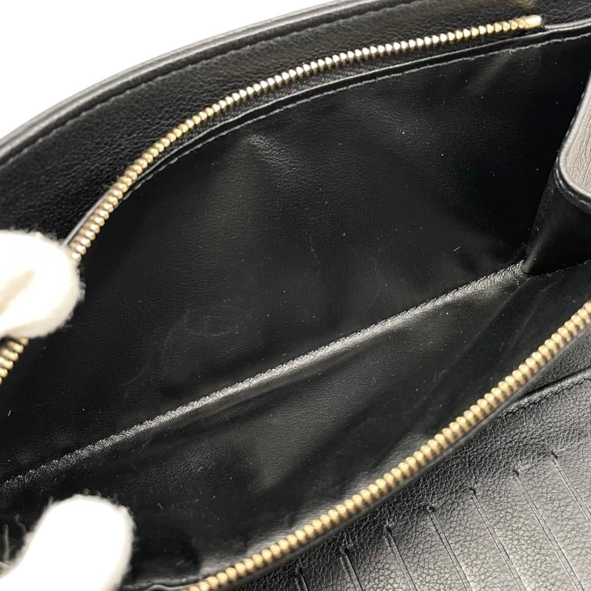 Louis Vuitton Trifold Wallet Portefeuille Amelia Monogram Mahina Noir Black — view 9