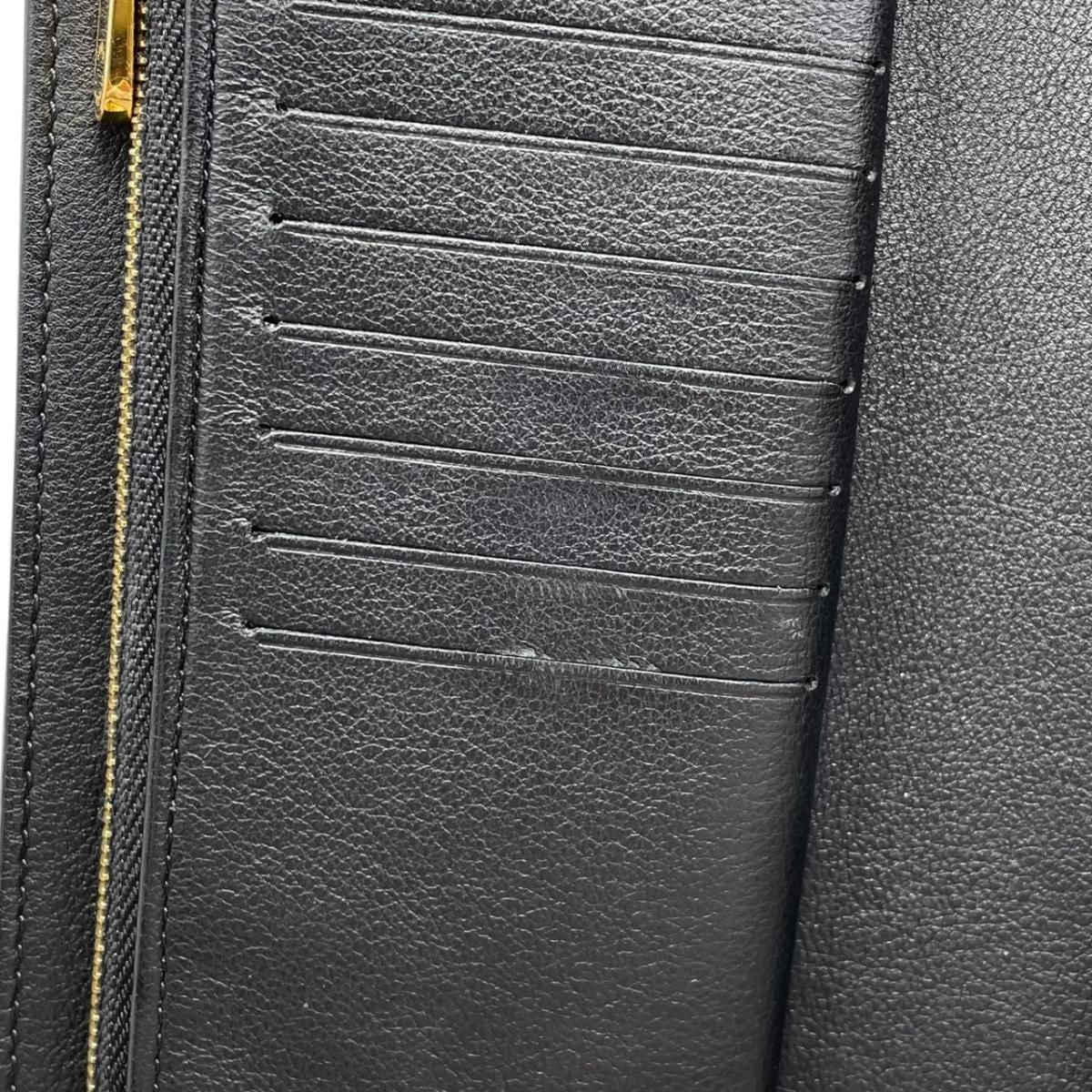 Louis Vuitton Trifold Wallet Portefeuille Amelia Monogram Mahina Noir Black — view 8