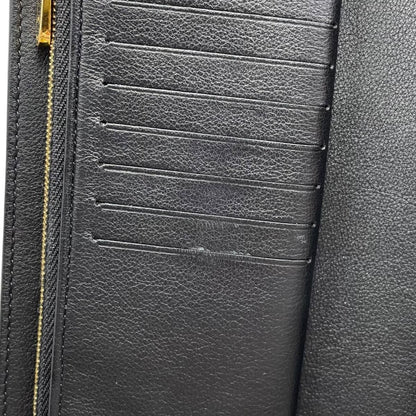 Louis Vuitton Trifold Wallet Portefeuille Amelia Monogram Mahina Noir Black — view 8