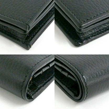 Gucci Double Small Wallet Leather Black Gold — view 9